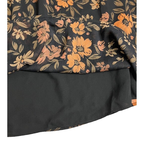 Daniel Rainn Top Womens 1X Floral Square Neck Short Sleeve Boho Peasant Cottage - Picture 6 of 12